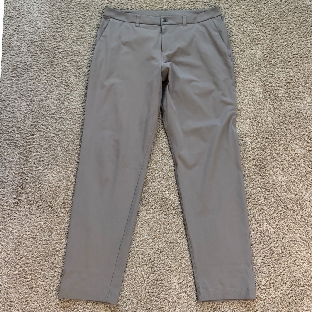 Lululemon Commission Slim Fit Pant 36 Warpstreme Taupe Brown LM5AO4S